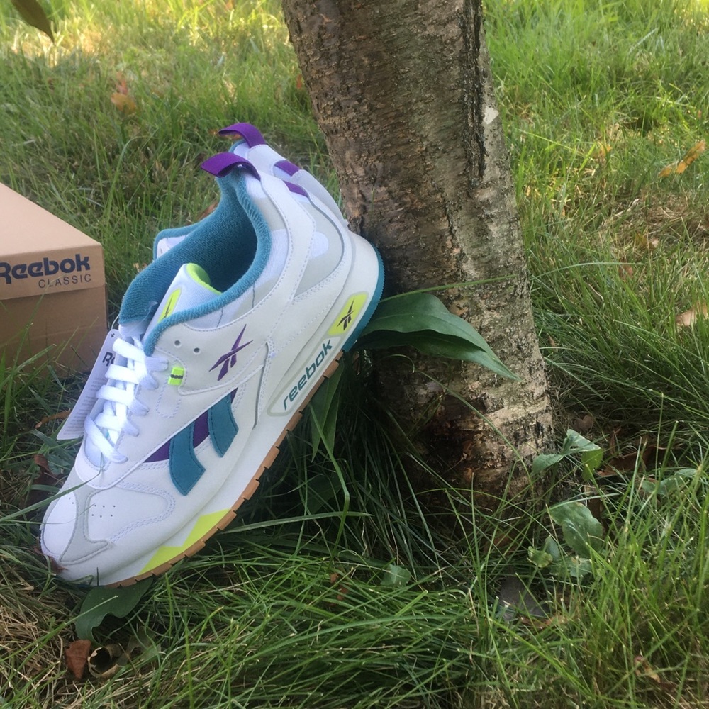 Reebok CL Leather RC 1.0 White/Purple/Teal/Yellow